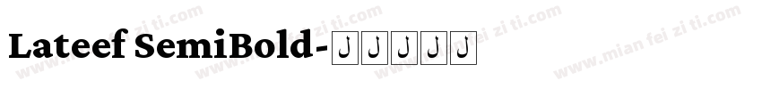 Lateef SemiBold字体转换